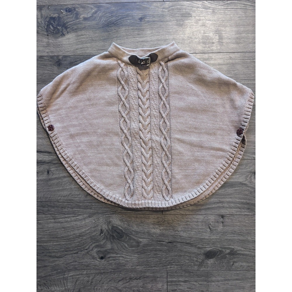 HOPE & HENRY Girls Cape Organic Cotton Colored Tan size Medium